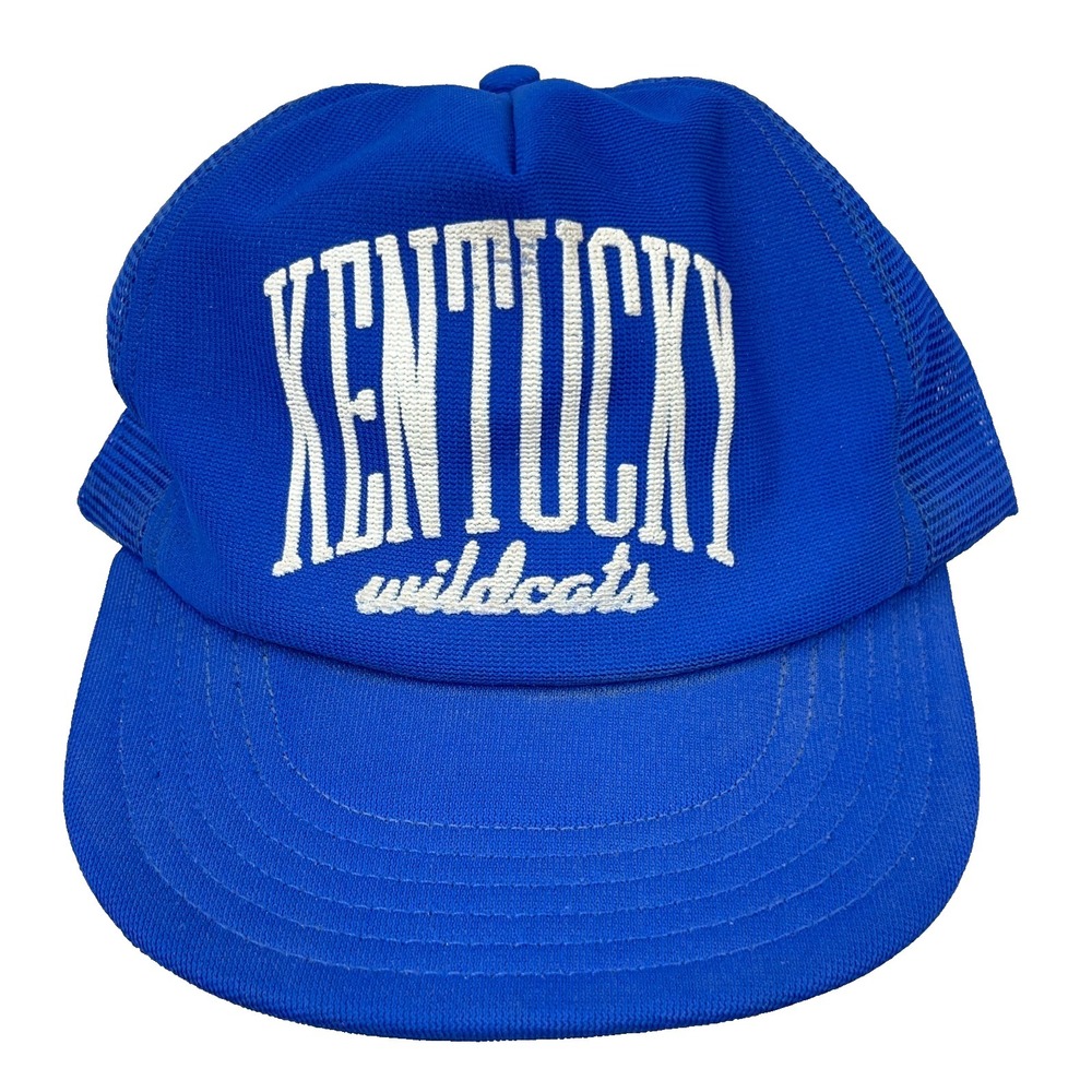 Vintage Kentucky Wildcats‎ Trucker Hat Snapback 80s 90s Made In USA Puffy Mesh